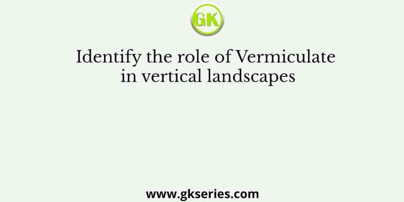 Identify the role of Vermiculate in vertical landscapes