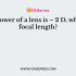 Focal length of a concave mirror is