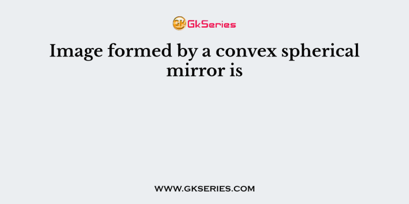 Image formed by a convex spherical mirror is