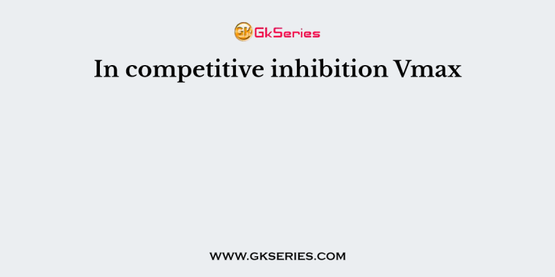 In competitive inhibition Vmax