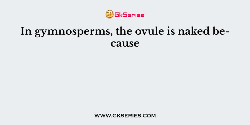 In gymnosperms, the ovule is naked because