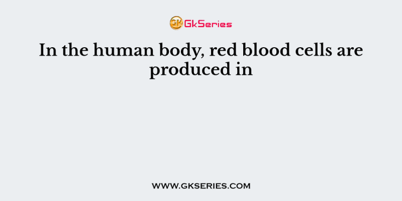 In the human body, red blood cells are produced in