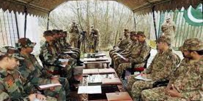 Indian army and Pakistani army hold flag meeting