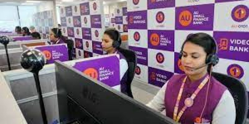 India’s first AU bank to provide 24×7 video banking service.