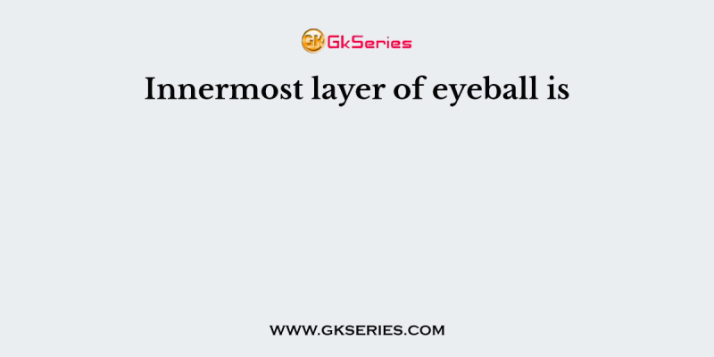 Innermost layer of eyeball is