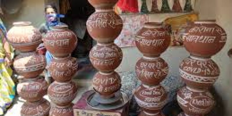 KVIC Potters using innovative methods to prevent spread of Corona virus