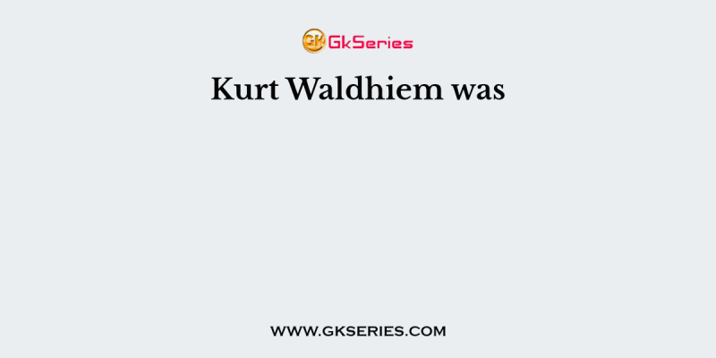 Kurt Waldhiem was