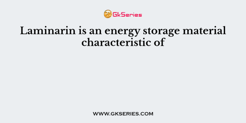 Laminarin is an energy storage material characteristic of