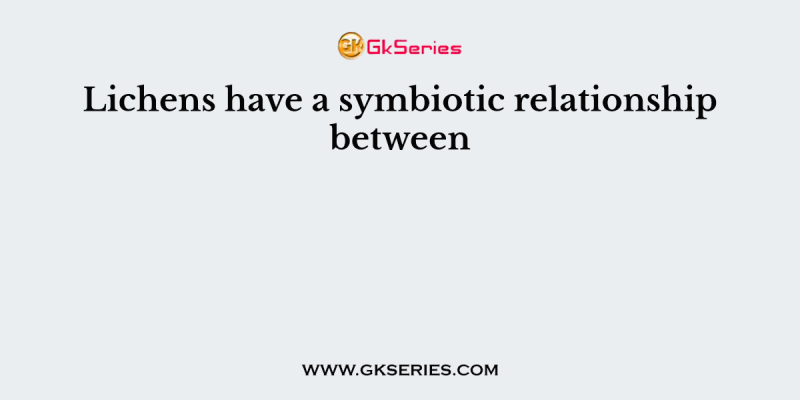Lichens have a symbiotic relationship between