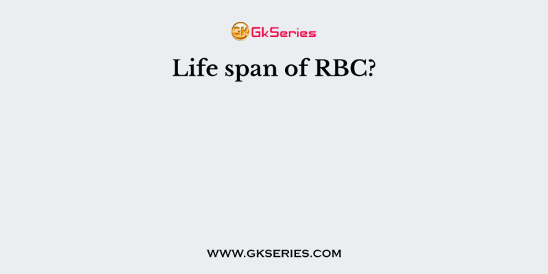 Life span of RBC?