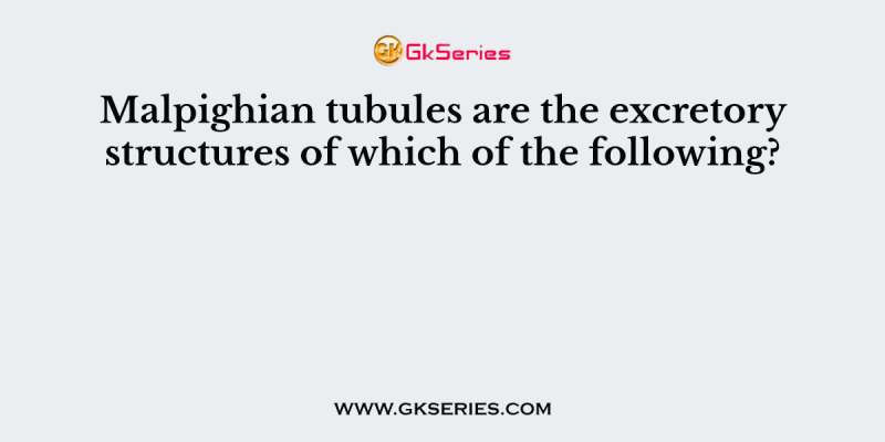Malpighian tubules are the excretory structures of which of the following?