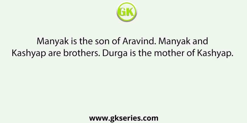 Manyak is the son of Aravind. Manyak and Kashyap are brothers. Durga is the mother of Kashyap. Sanhit is the brother of Aravind. Hruday is the son of Sanhit. How is Hruday related to Kashyap?