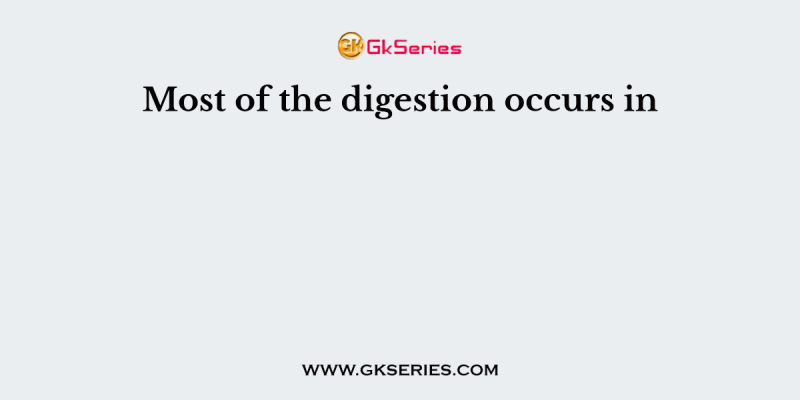 Most of the digestion occurs in