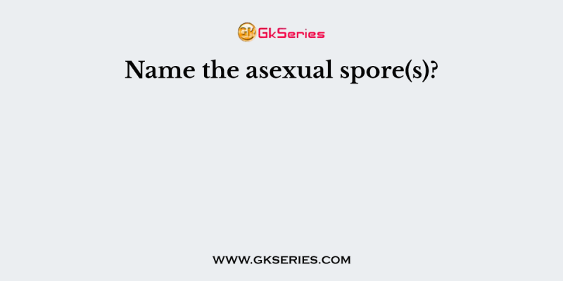 Name the asexual spore(s)?