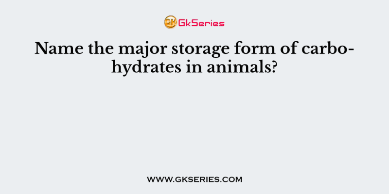 Name the major storage form of carbohydrates in animals?