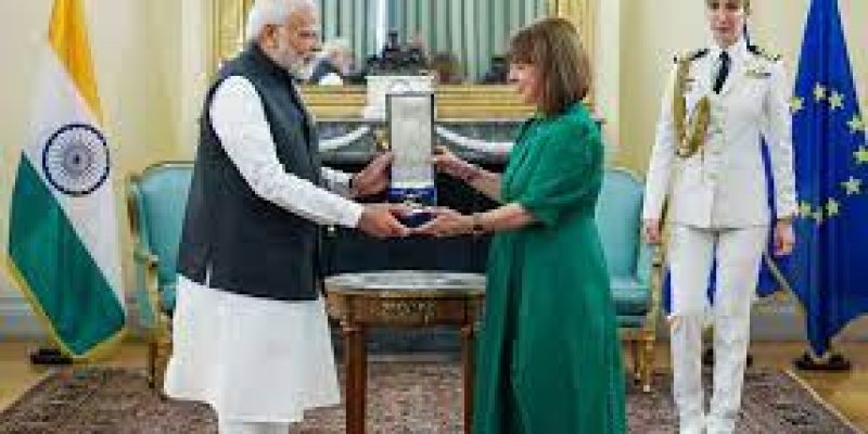 Narendra Modi awarded ‘The Grand Cross of the Order of Honour’ in Greece