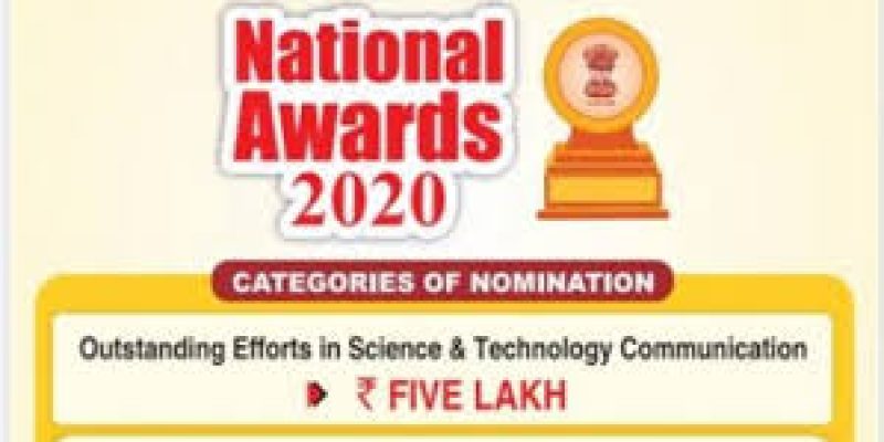 National Awards for Science & Technology Communication 2020