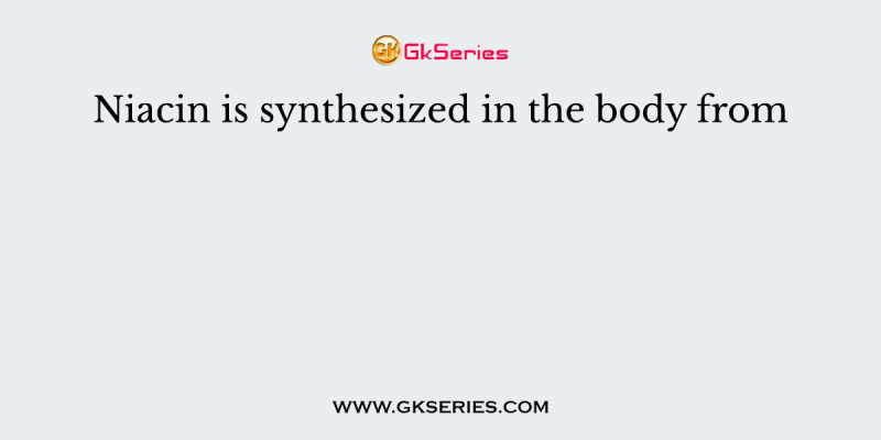 Niacin is synthesized in the body from
