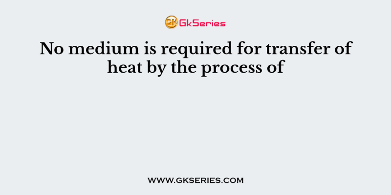 No medium is required for transfer of heat by the process of