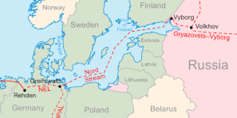 Nord Stream 2 pipeline between Germany and Russia