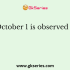 October 20 is observed as