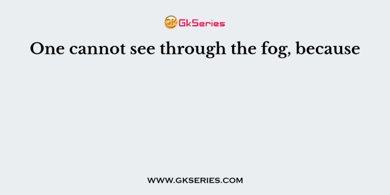 One cannot see through the fog, because