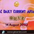 UPSC Daily Static Quiz: 14 August 2022