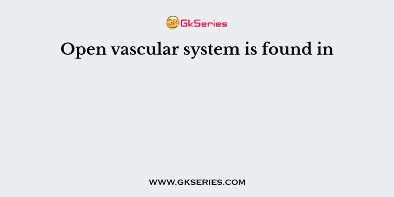 Open vascular system is found in