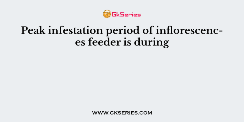 Peak infestation period of inflorescences feeder is during