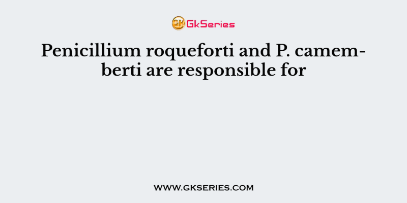Penicillium roqueforti and P. camemberti are responsible for