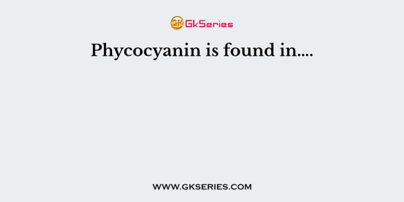 Phycocyanin is found in….
