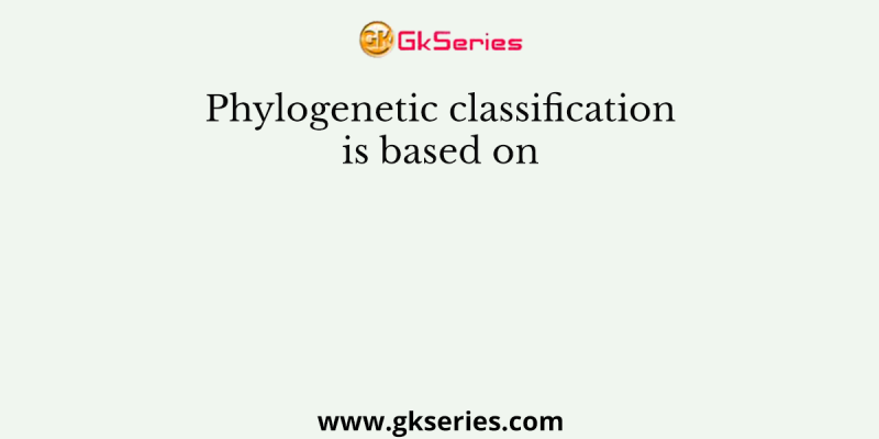 Phylogenetic classification is based on