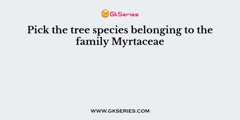 Pick the tree species belonging to the family Myrtaceae