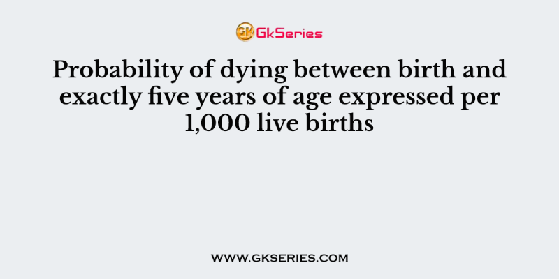 Probability of dying between birth and exactly five years of age expressed per 1,000 live births