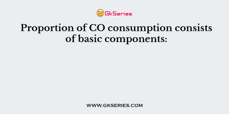 Proportion of CO consumption consists of basic components: