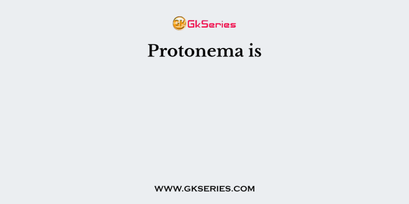 Protonema is