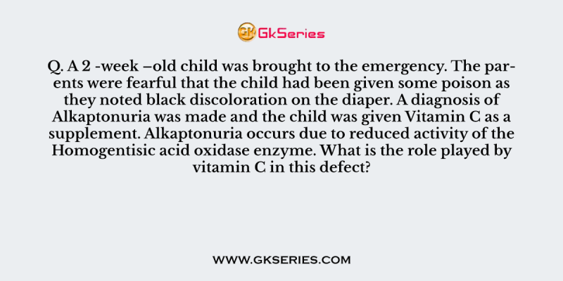 A 2 -week –old child was brought to the emergency. The parents were fearful that the child had been given some poison as they noted black discoloration on the diaper