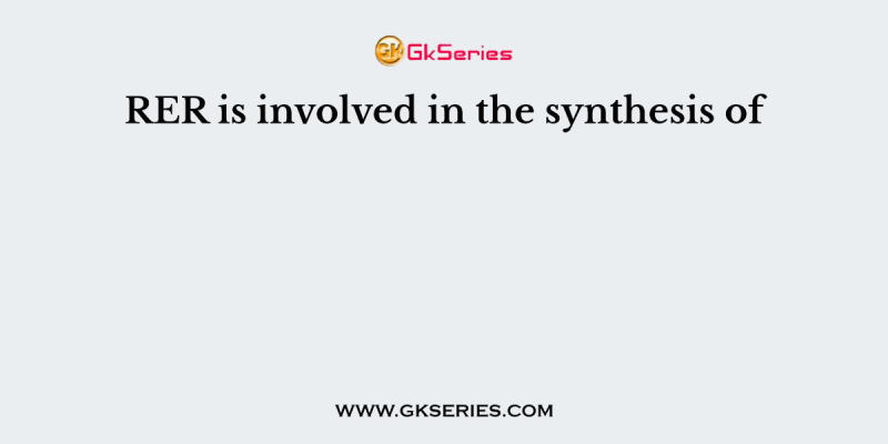 RER is involved in the synthesis of