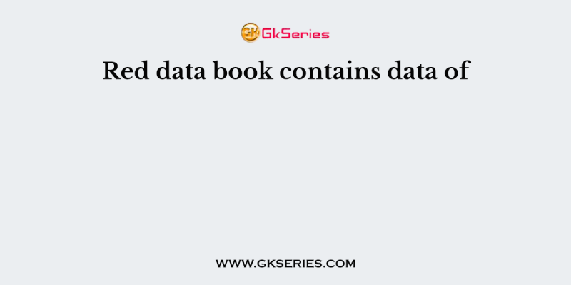 Red data book contains data of