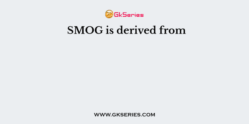 SMOG is derived from