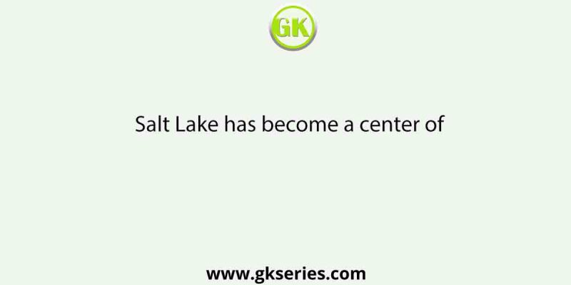 Salt Lake has become a center of