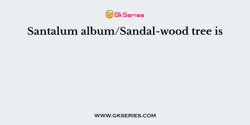 Santalum album/Sandal-wood tree is