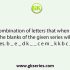 Select the combination of letters that when sequentially placed in the blanks of the given series will complete the series. d _ a _ b _ q d h _ a _ c q _ h _ a _ c q