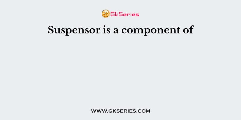 Suspensor is a component of