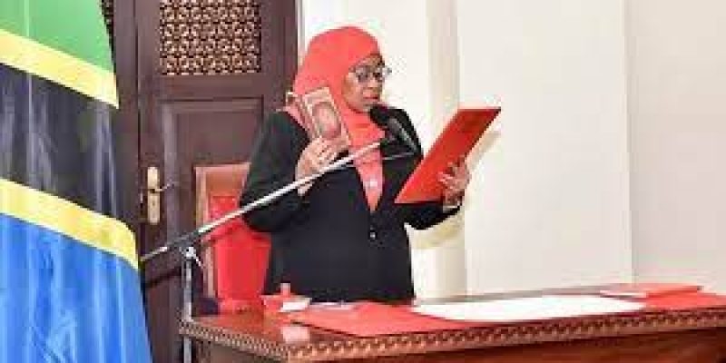 Tanzania swears in first female president