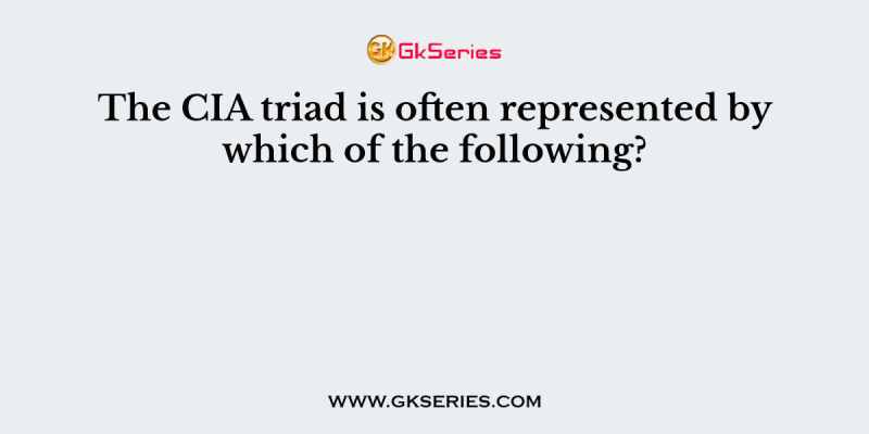 The CIA triad is often represented by which of the following?