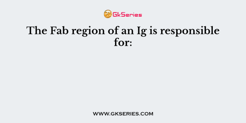 The Fab region of an Ig is responsible for: