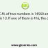 The area of the base of a right circular cone is 154cm2 and its height is 14cm. Taking π = 22/7, the curved surface of the cone is