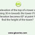 A man sees the top of a tower from a point P. It makes an angle of elevation of 30° with the man’s eyes. If the height of the tower is 100 m, find the distance between man and tower?
