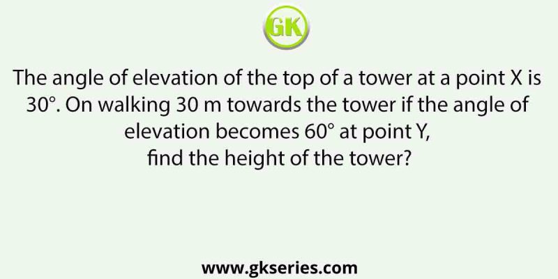 The angle of elevation of the sun when the length of the shadow of a pole is equal to the height of the pole is?